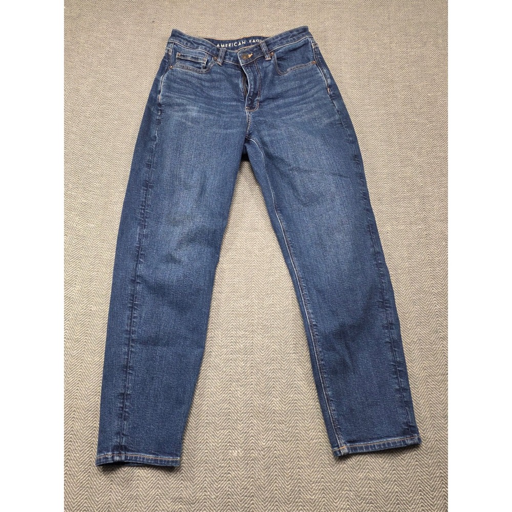 American Eagle Outfitters Womens Mom Jean Blue Stretch Denim Size 6